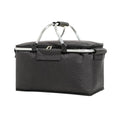 Folding Picnic Basket Insulated Cooler Bag Portable Outdoor Grocery Storage