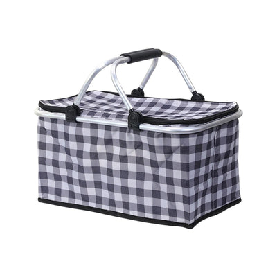 Foldable Picnic Basket Outdoor Camping Carrying Basket Portable