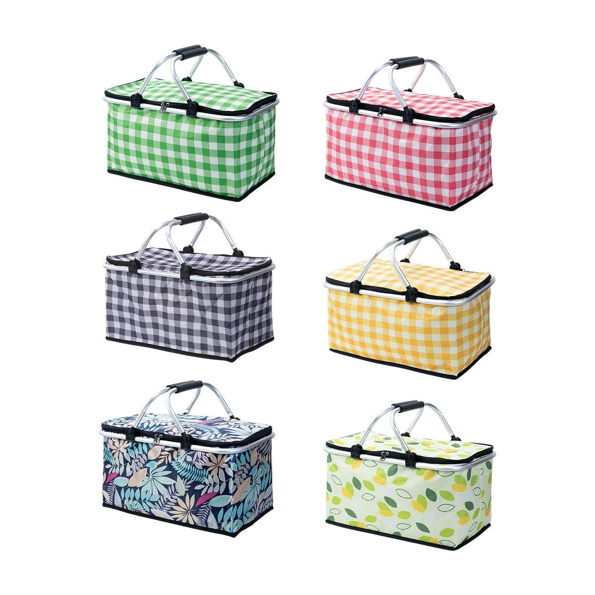Foldable Picnic Basket Outdoor Camping Carrying Basket Portable