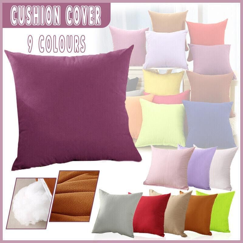 Plain Solid Colour Cushion Cover, 40 x 40 cm