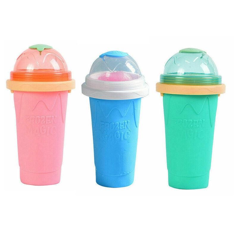 Squeeze Slushie Maker Cup with Straw Spoon