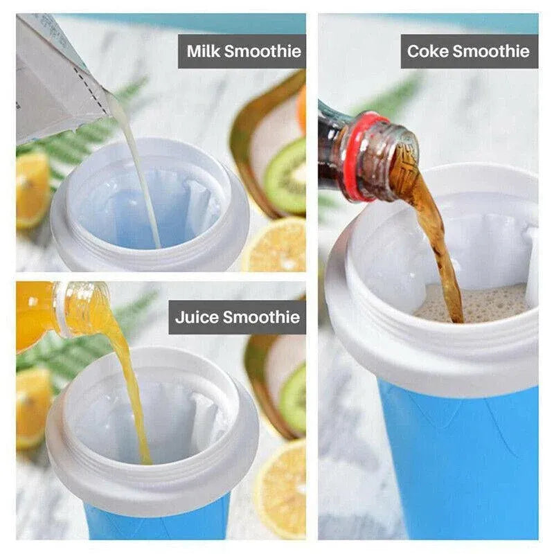 Squeeze Slushie Maker Cup with Straw Spoon