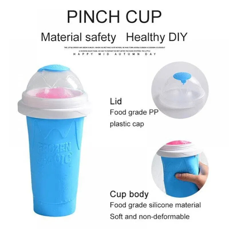Squeeze Slushie Maker Cup with Straw Spoon