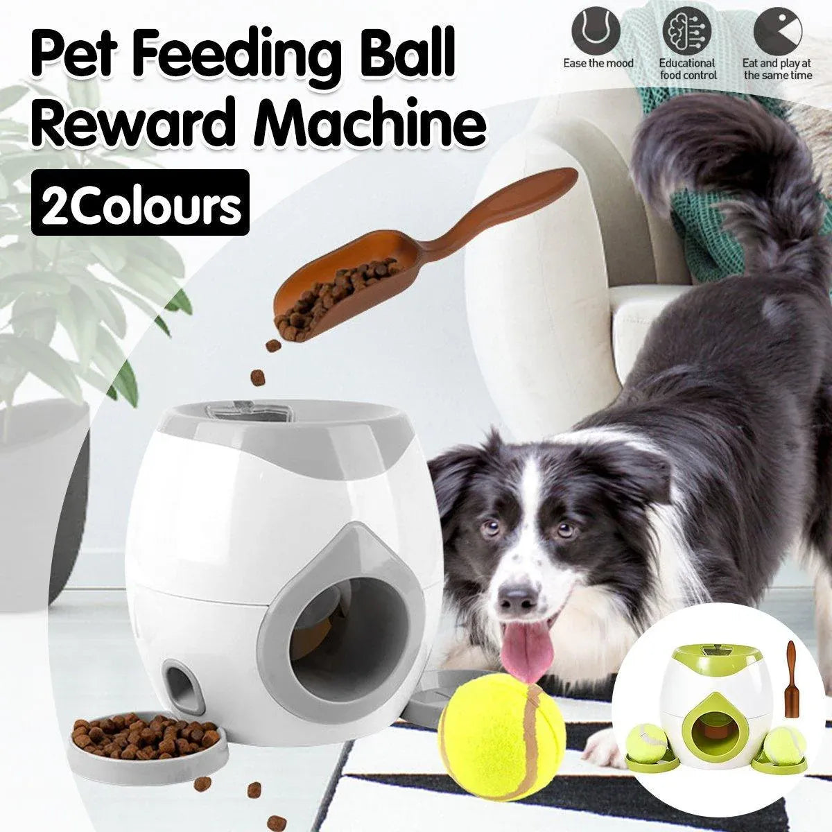 Interactive Dog Toy Tennis Feeder Machine