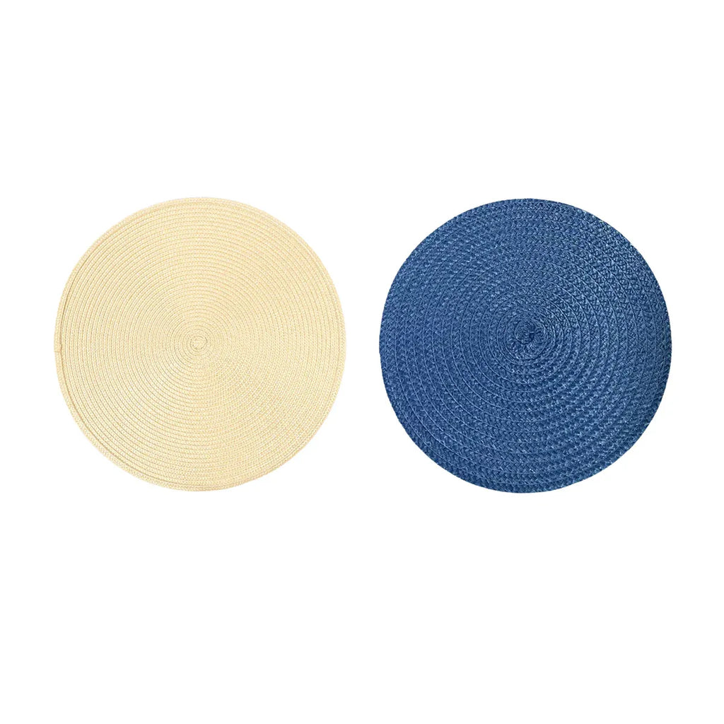 Woven Round Placemats, Set of 4, 38 cm