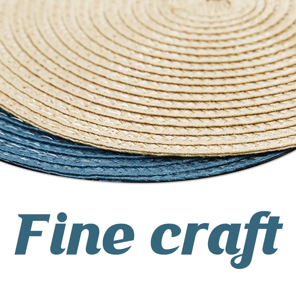 Woven Round Placemats, Set of 4, 38 cm