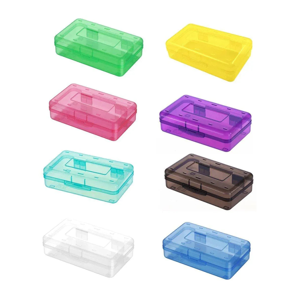 Large Capacity Clear PP Plastic Pencil Case, 20.3 x 12.2 x 5.9 cm