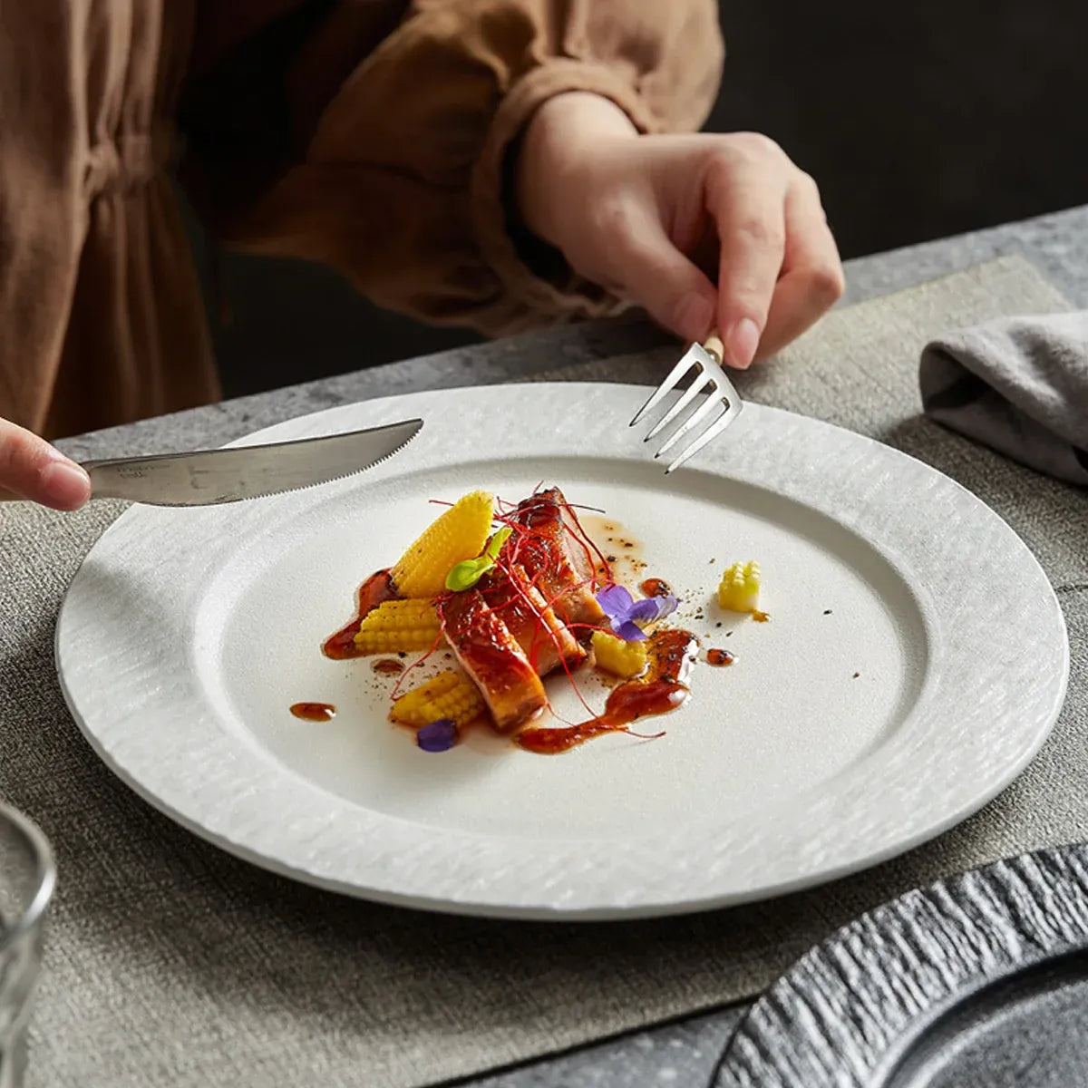 Ceramic Steak Vegetable Dessert Salad Plate Home Dinner Plate Kitchen