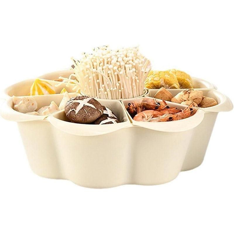 Multifunctional Hot Pot Platter 9 Grid Serving Dish Vegetable Snack