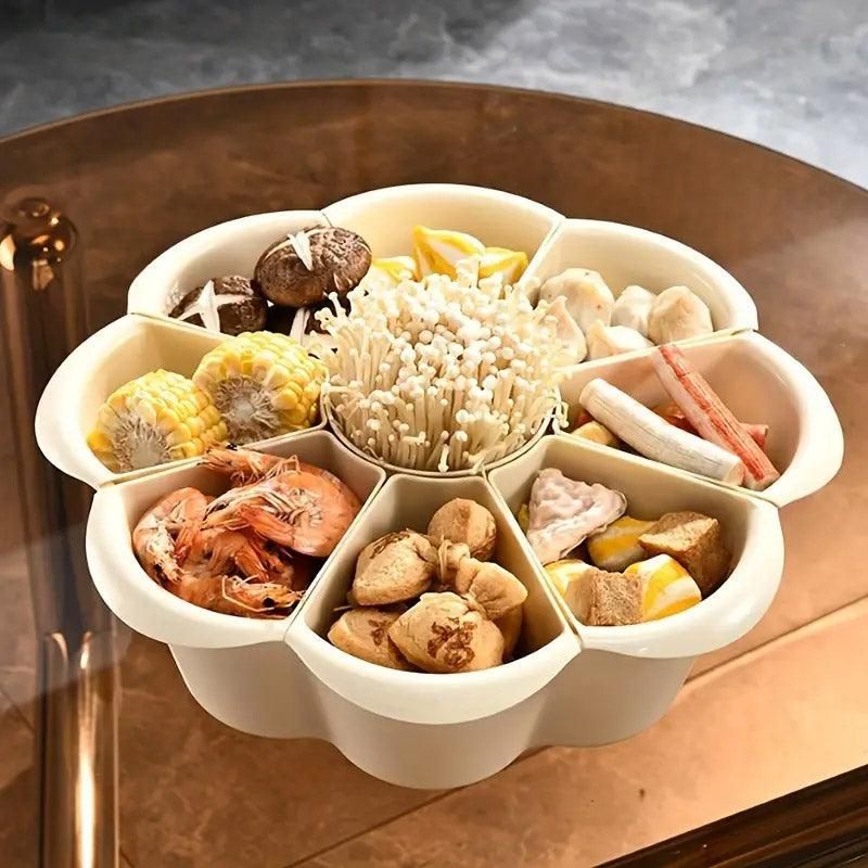 Multifunctional Hot Pot Platter 9 Grid Serving Dish Vegetable Snack