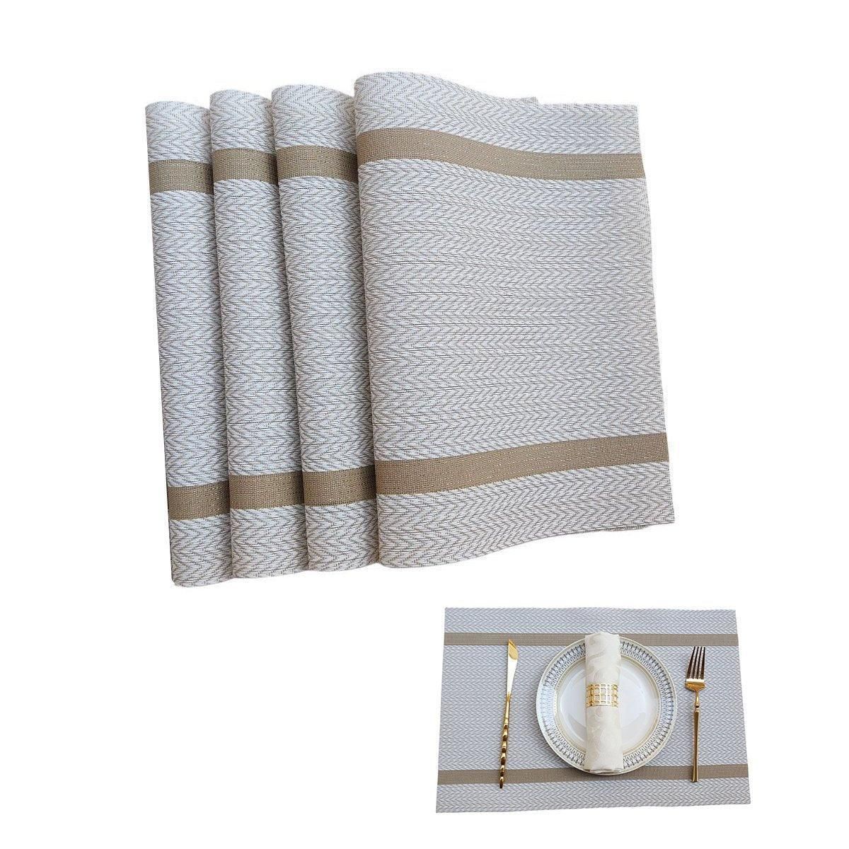 4X Anti-Slip Woven Placemat Waterproof Oil-proof Placemat Heat