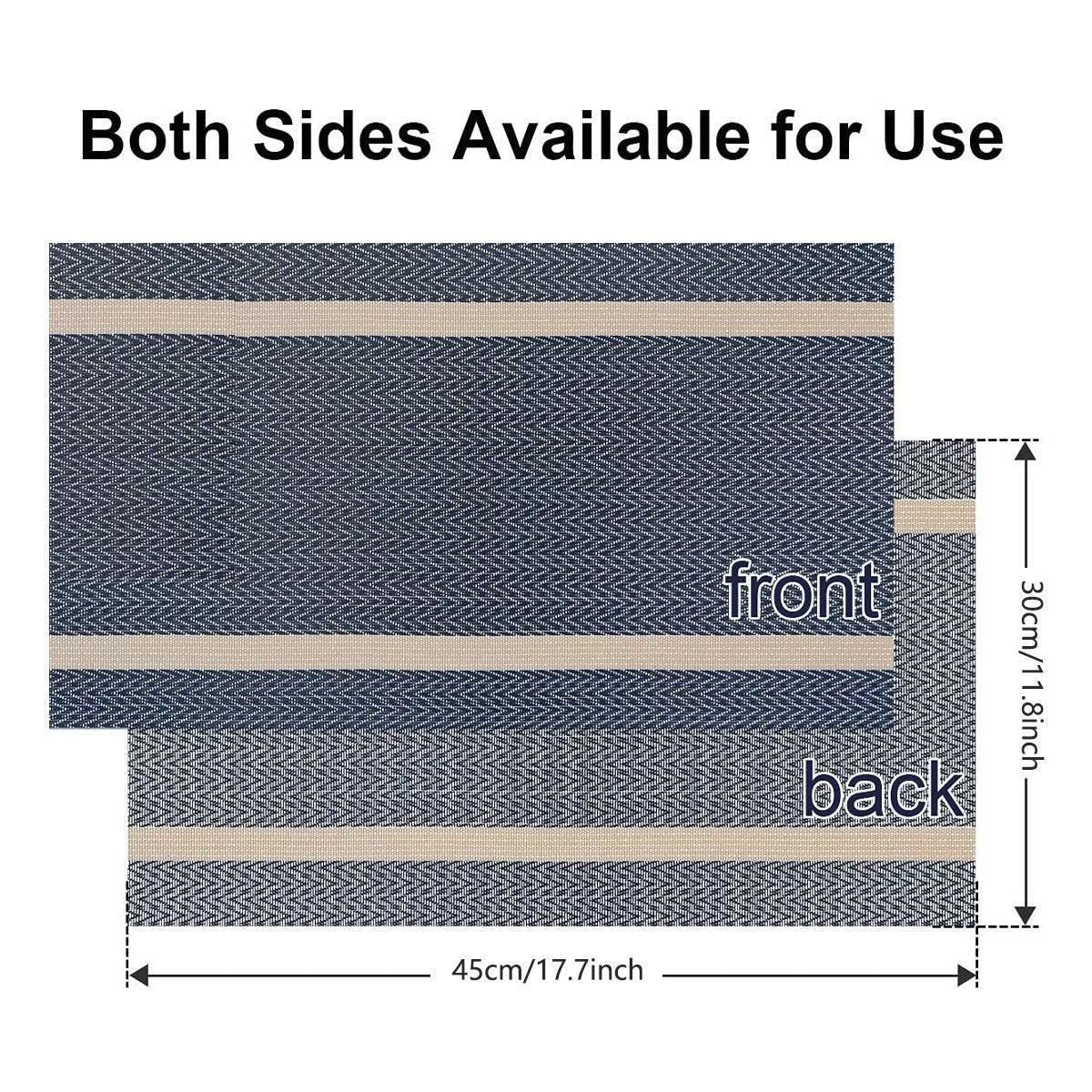 4X Anti-Slip Woven Placemat Waterproof Oil-proof Placemat Heat
