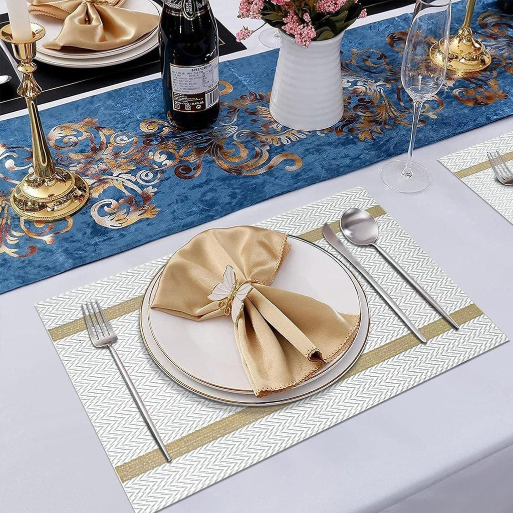 4X Anti-Slip Woven Placemat Waterproof Oil-proof Placemat Heat