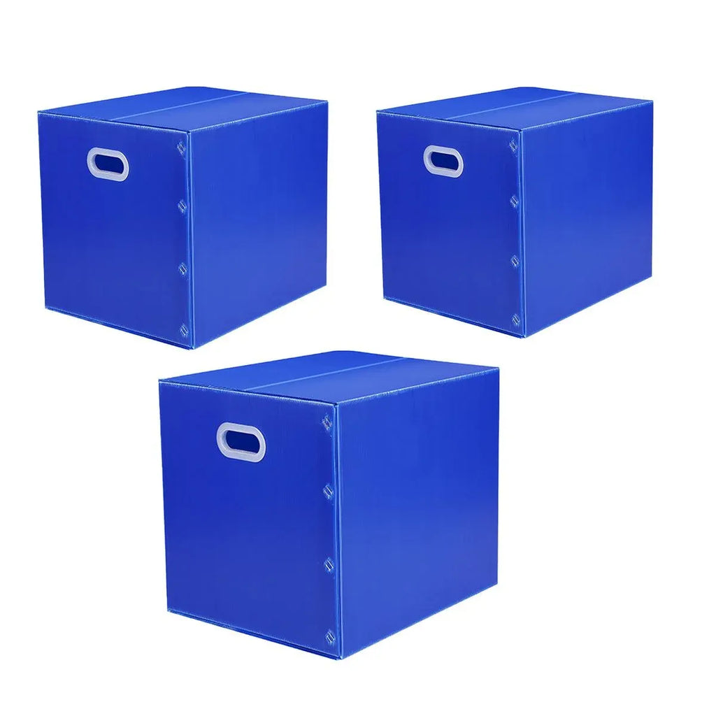 Foldable Waterproof PP Plastic Storage Box, Blue