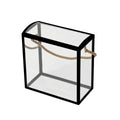 20PCS PVC Fully Transparent Handheld Gift Bags Clear Birthday Christmas Presents - Black