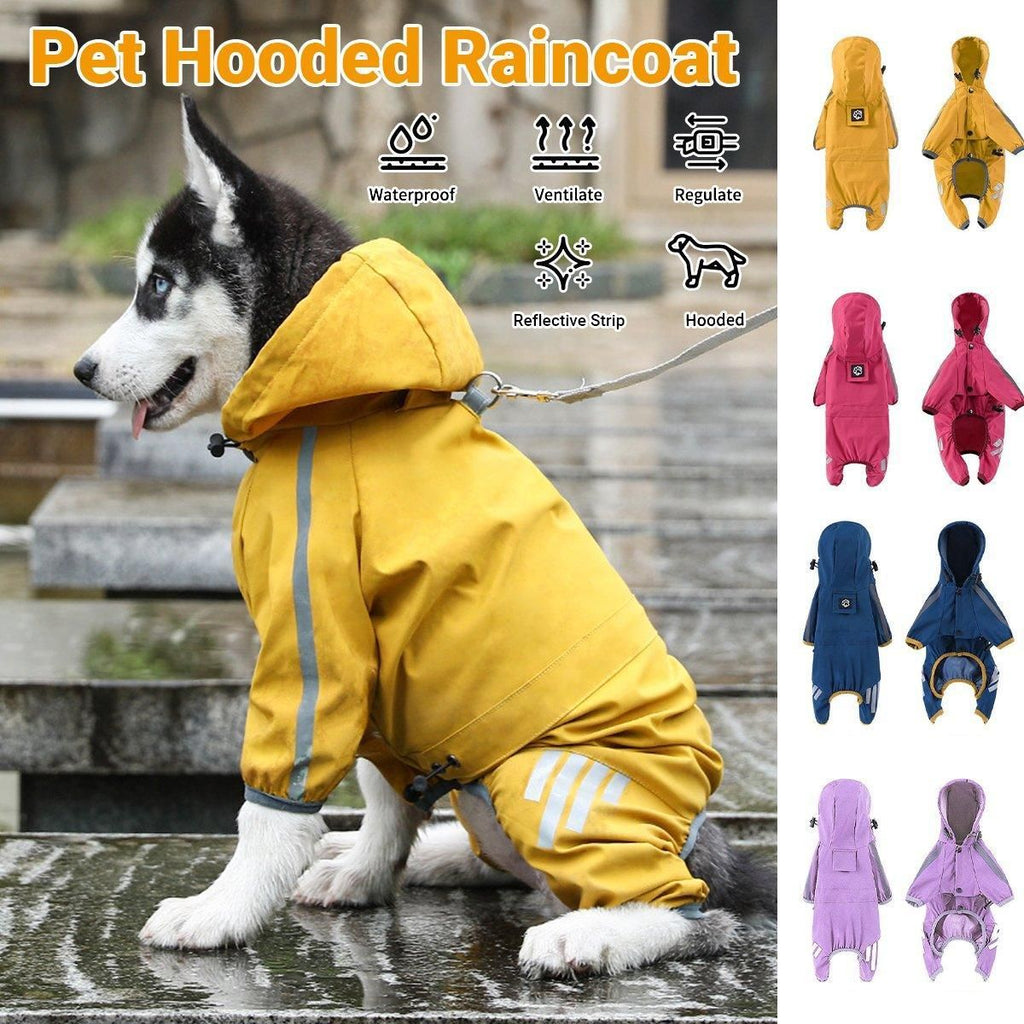 Waterproof Four Corner Pet Raincoats In Large Medium And Small Sizes