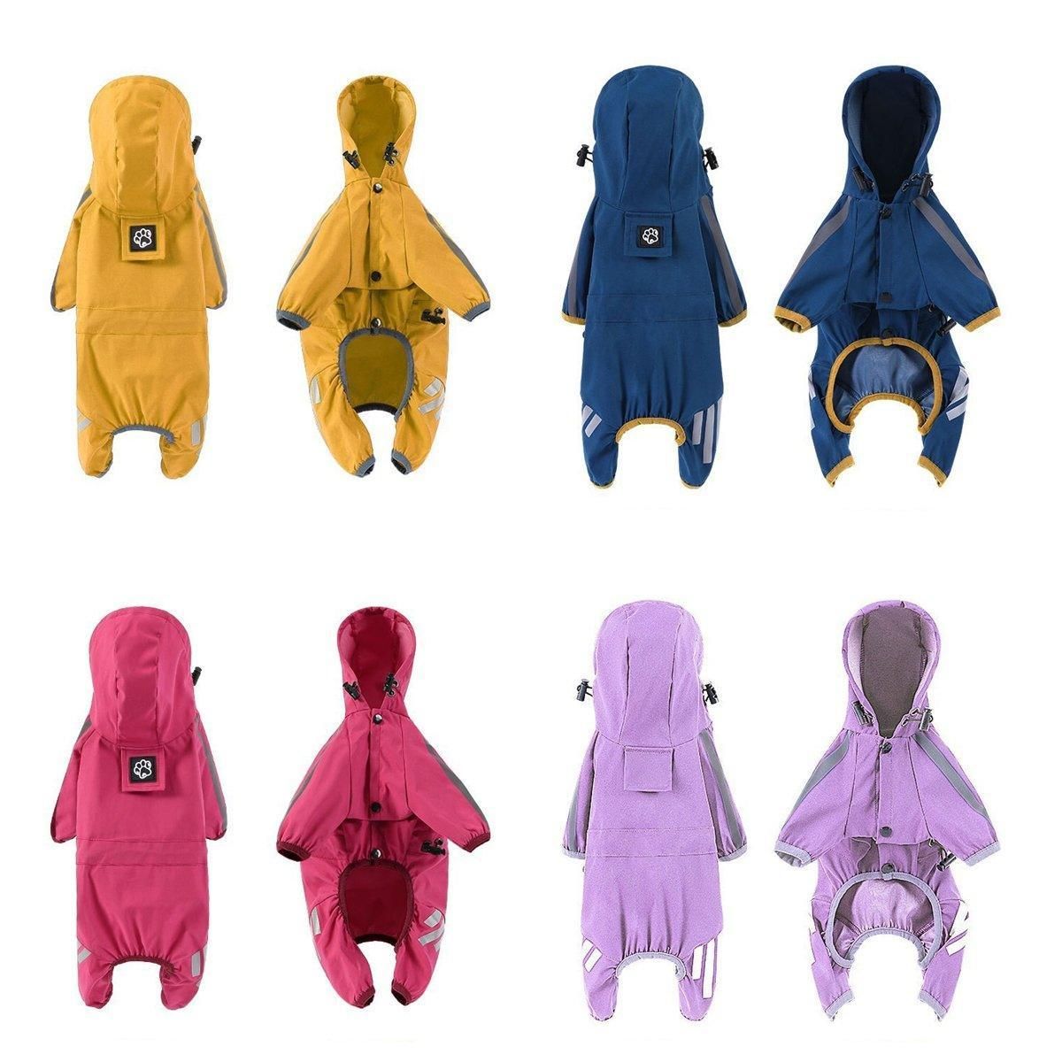 Waterproof Four Corner Pet Raincoats In Large Medium And Small Sizes