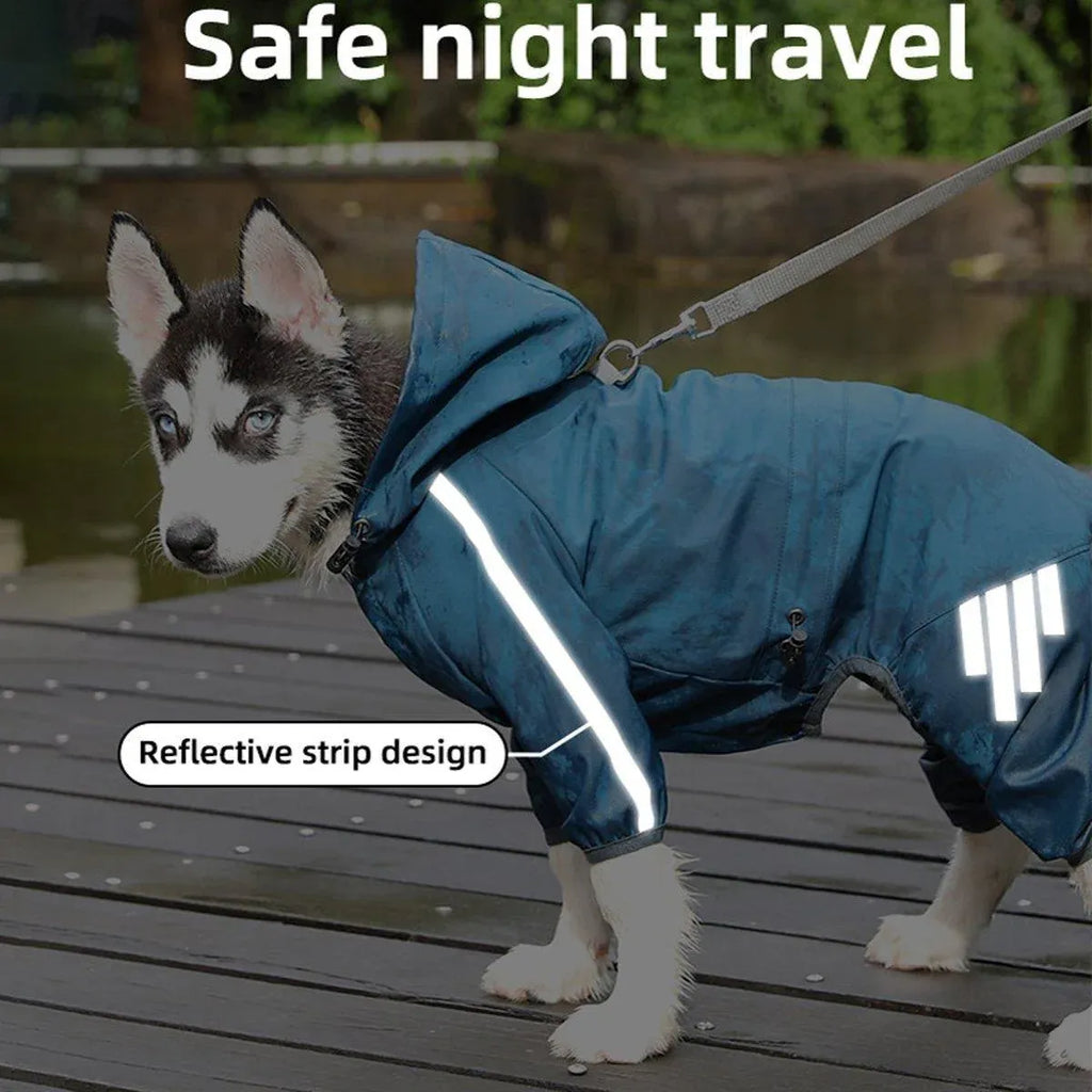 Waterproof Four Corner Pet Raincoats In Large Medium And Small Sizes