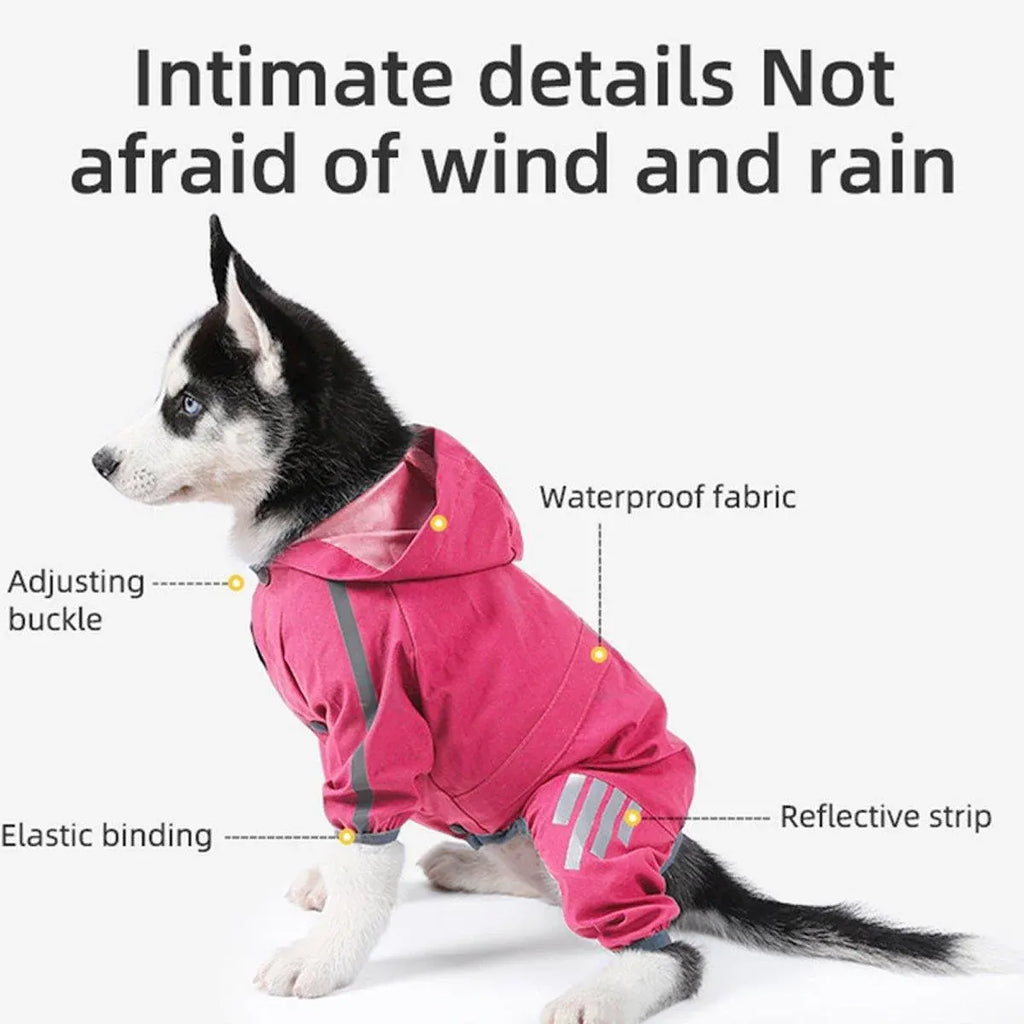 Waterproof Four Corner Pet Raincoats In Large Medium And Small Sizes