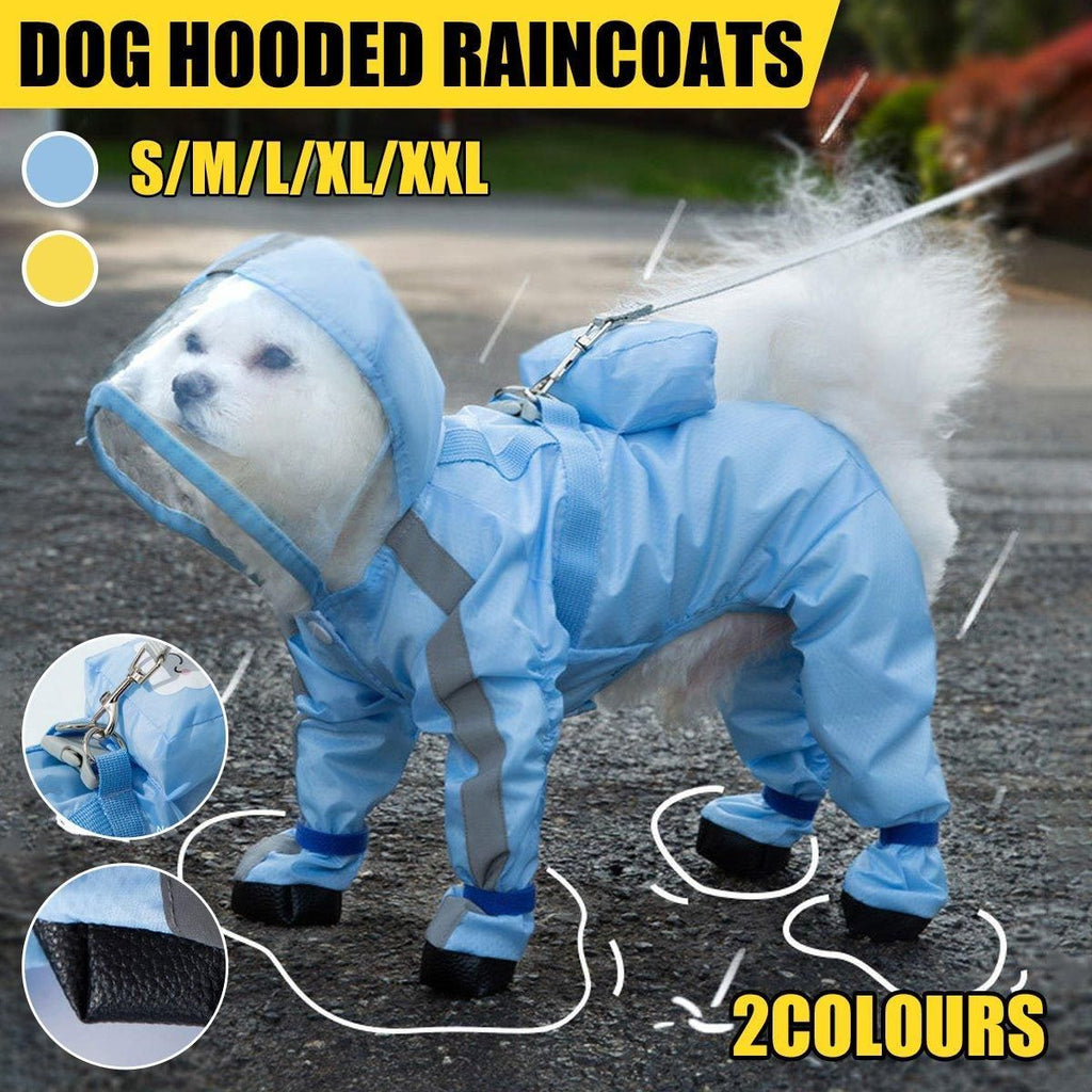 Waterproof Dog Raincoat with Feet Full Coverage Pet Rainy Clothes