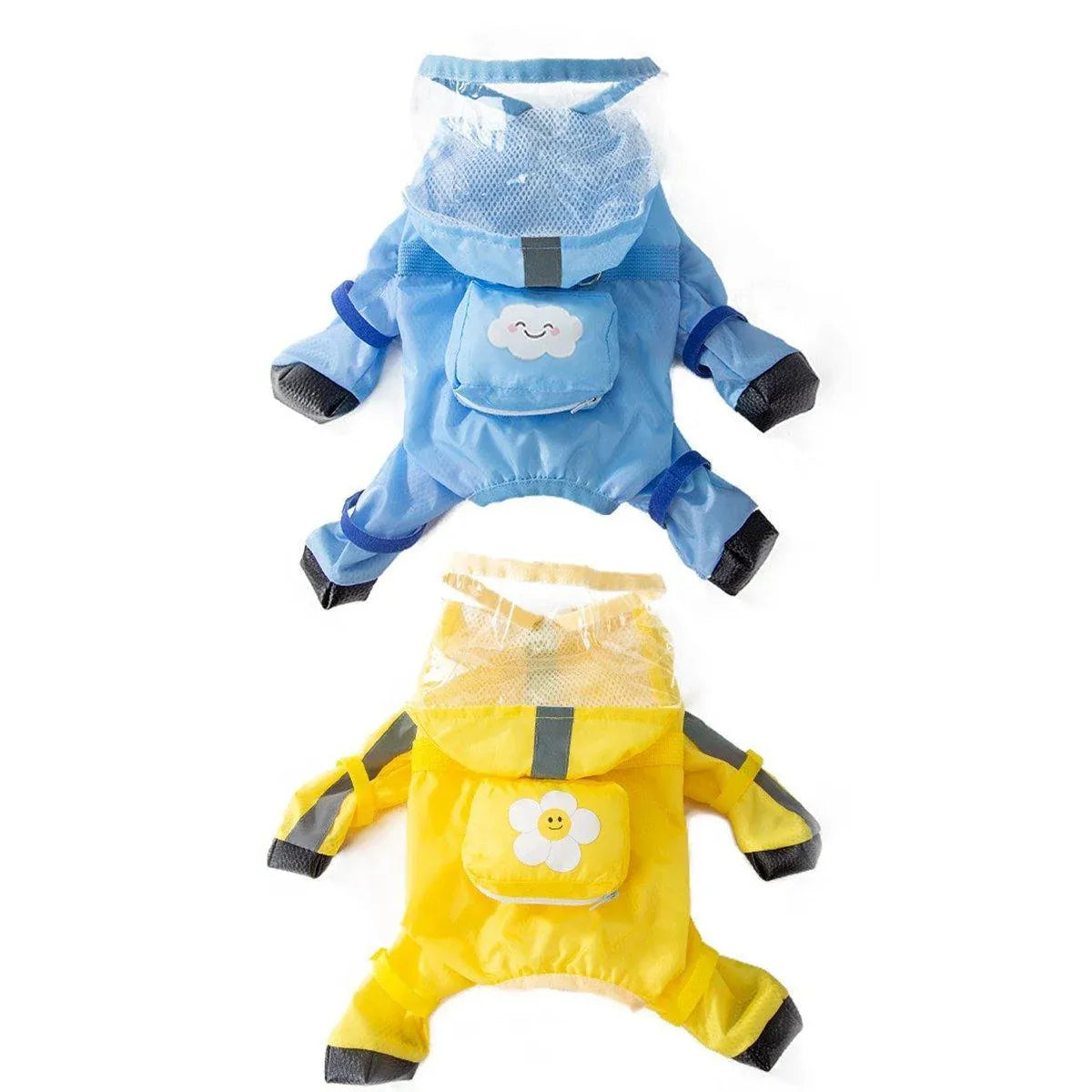 Waterproof Dog Raincoat with Feet Full Coverage Pet Rainy Clothes