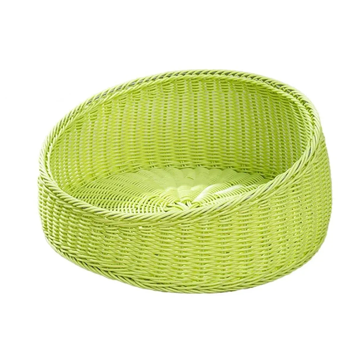 Rattan Cat Nest Four Seasons Open Cat House Summer Bed
