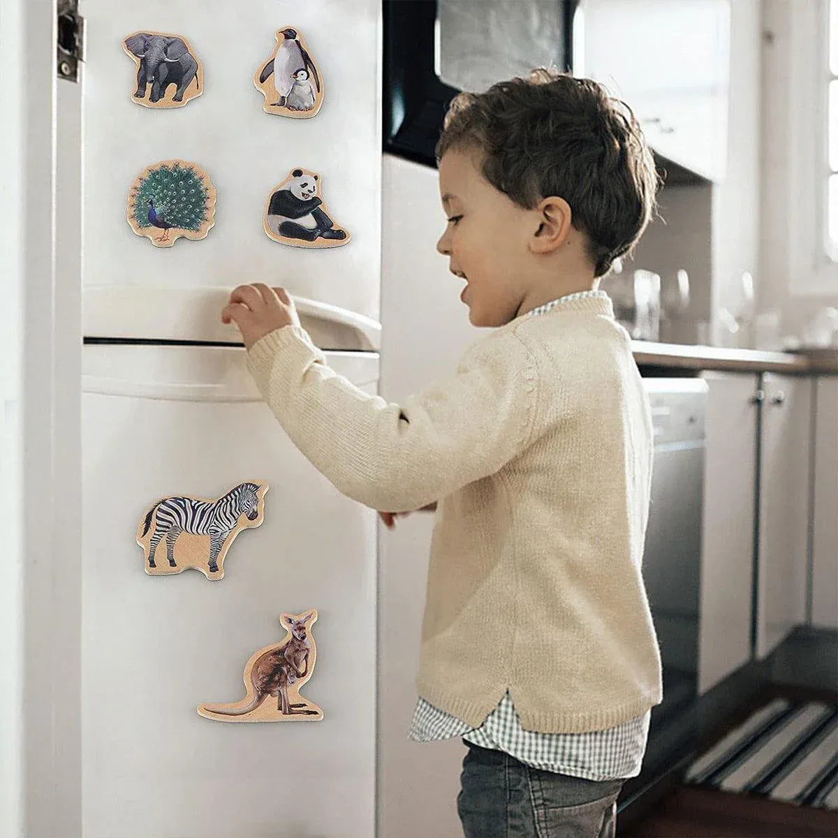 20-Piece Animal Magnet Pack with Carry Storage Box