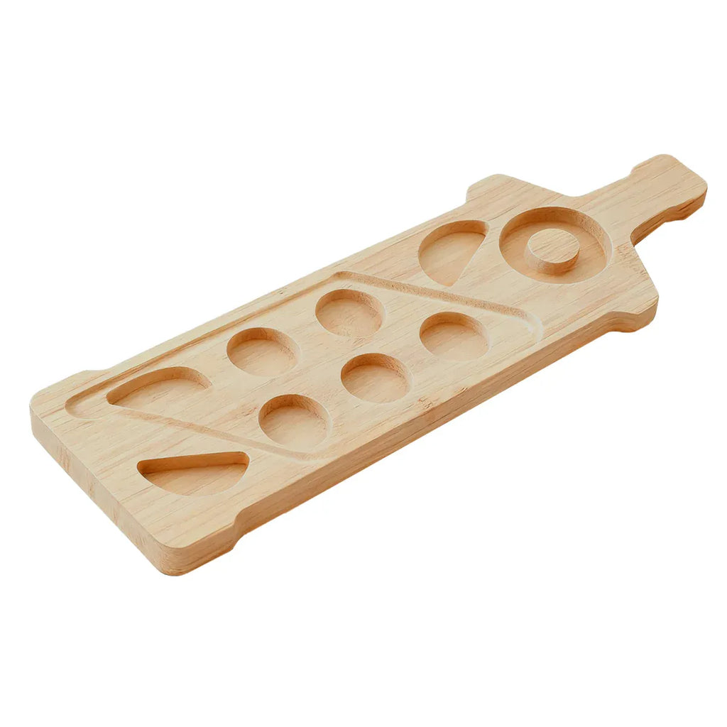 Bamboo Glass and Condiment Serving Rack