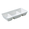 Three-Compartment Pulp Dip Boxes, 21 x 11 cm, 30 Pack
