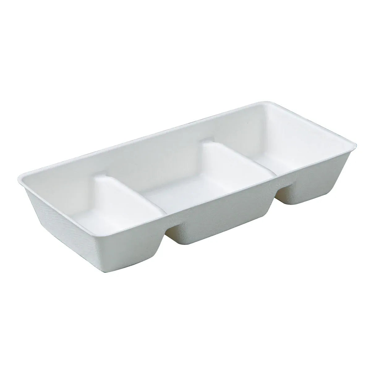 Three-Compartment Pulp Dip Boxes, 21 x 11 cm, 30 Pack