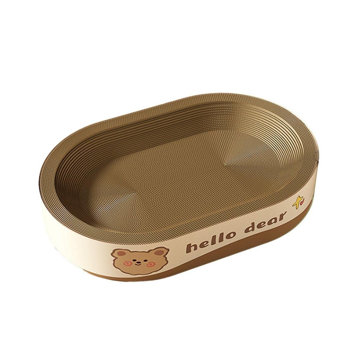 Extra-Large Oval Cat Scratching Board Durable Pet Toy Cat Kittens