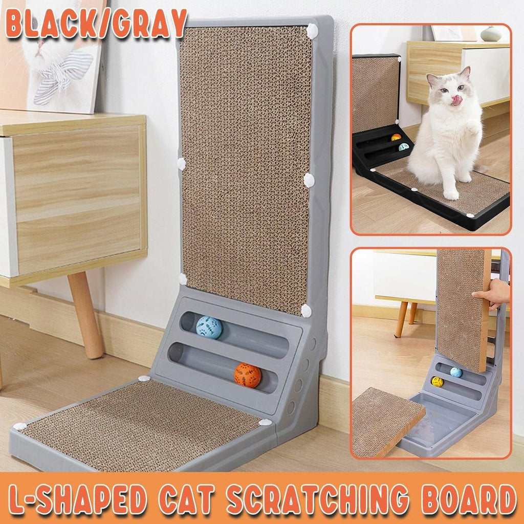 L-shaped Cat Scratching Board Vertical Claw Toy Cat Scratcher
