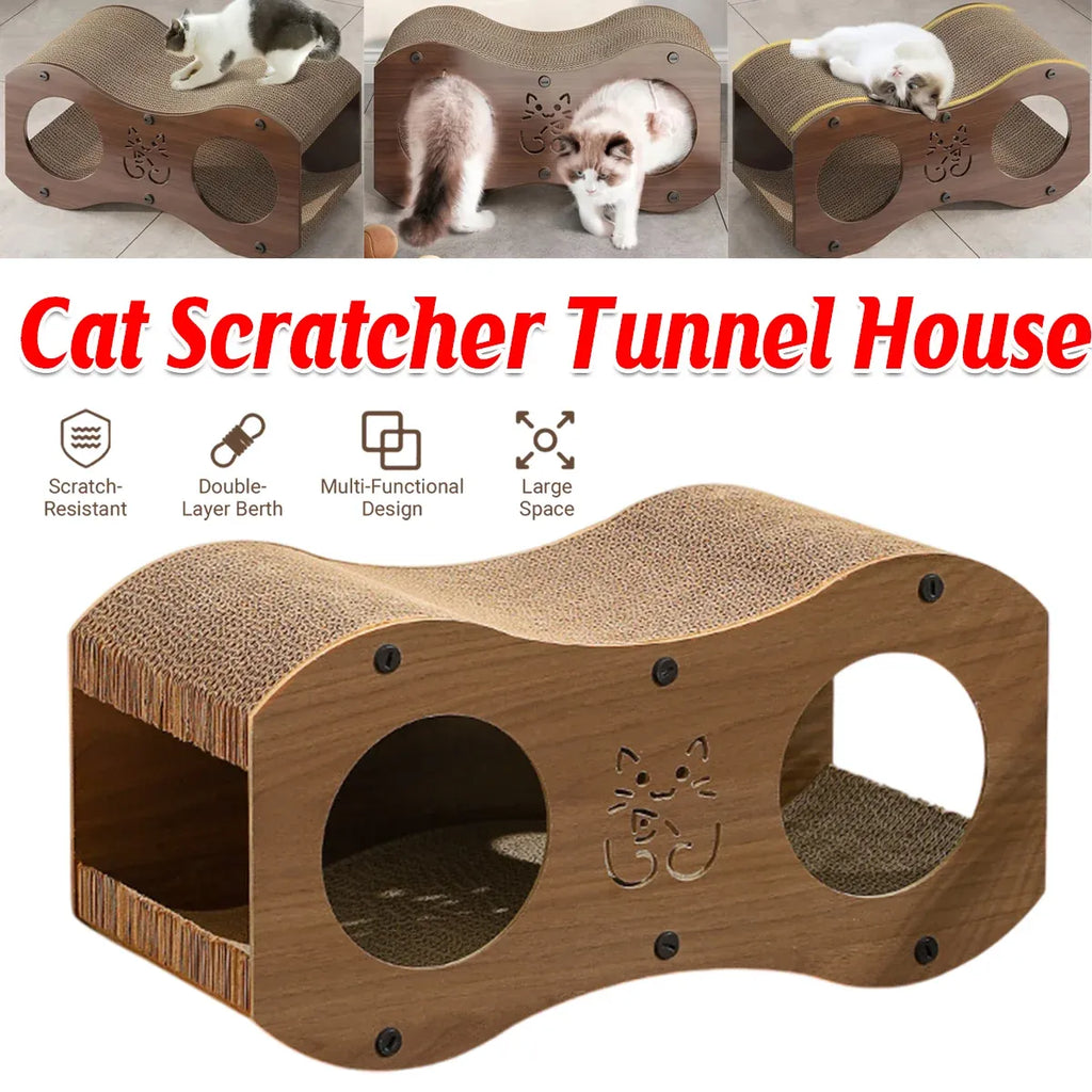 Cat Scratch Board Nest Toy Comfortable Pad Indoor Pet Play Furniture