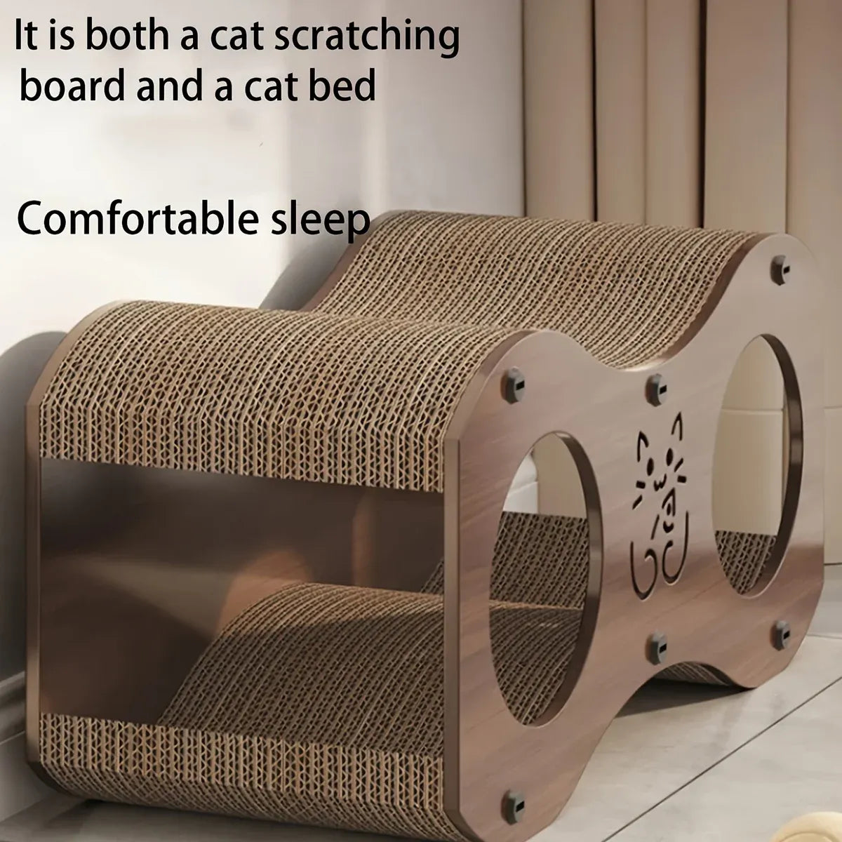 Cat Scratch Board Nest Toy Comfortable Pad Indoor Pet Play Furniture