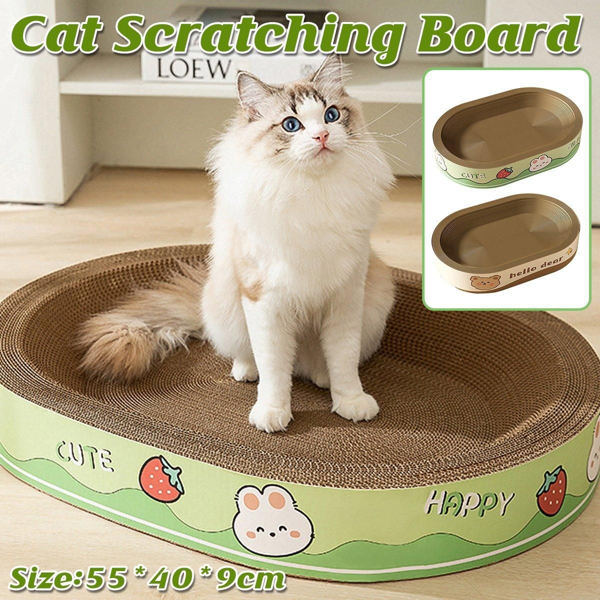 Extra-Large Oval Cat Scratching Board Durable Pet Toy Cat Kittens