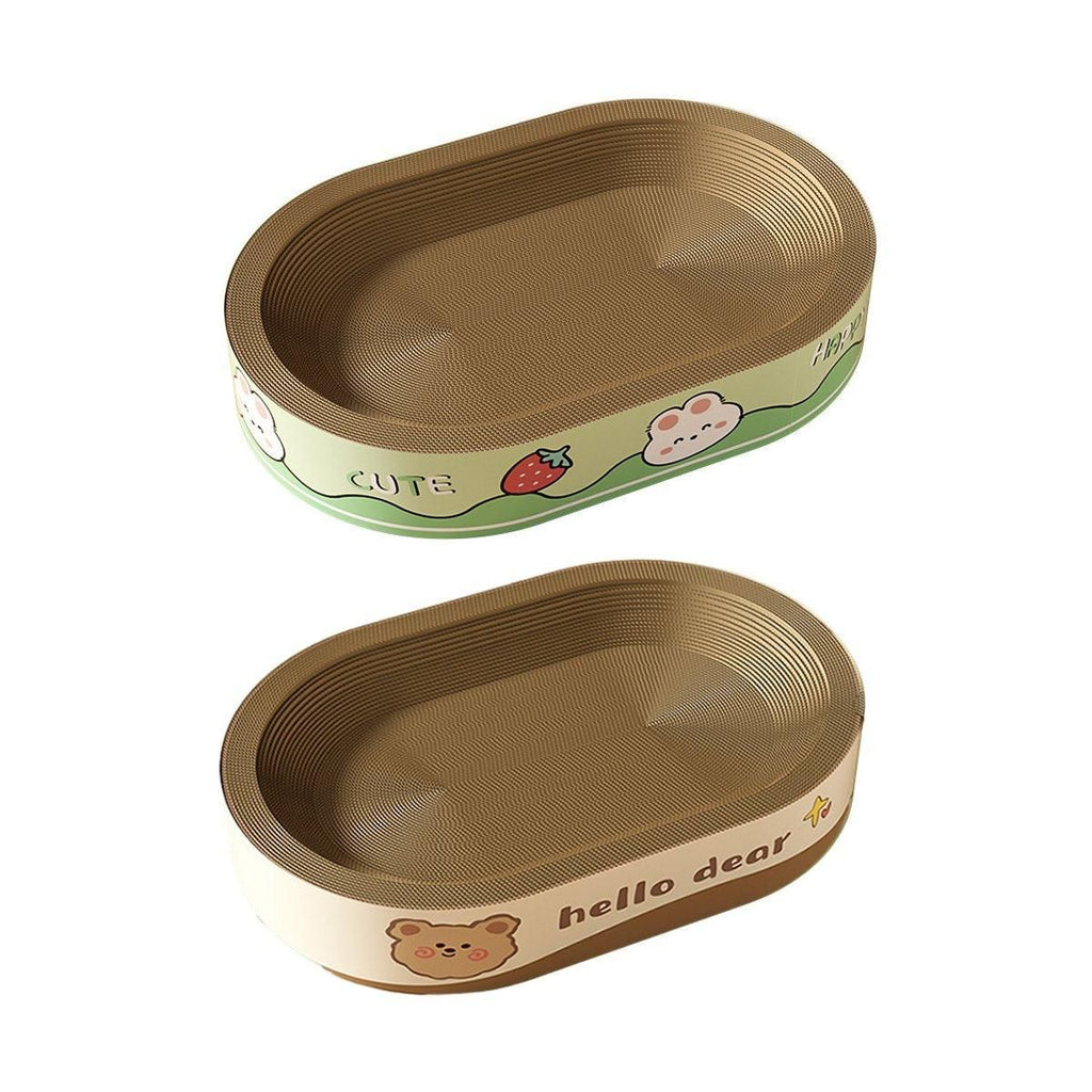 Extra-Large Oval Cat Scratching Board Durable Pet Toy Cat Kittens