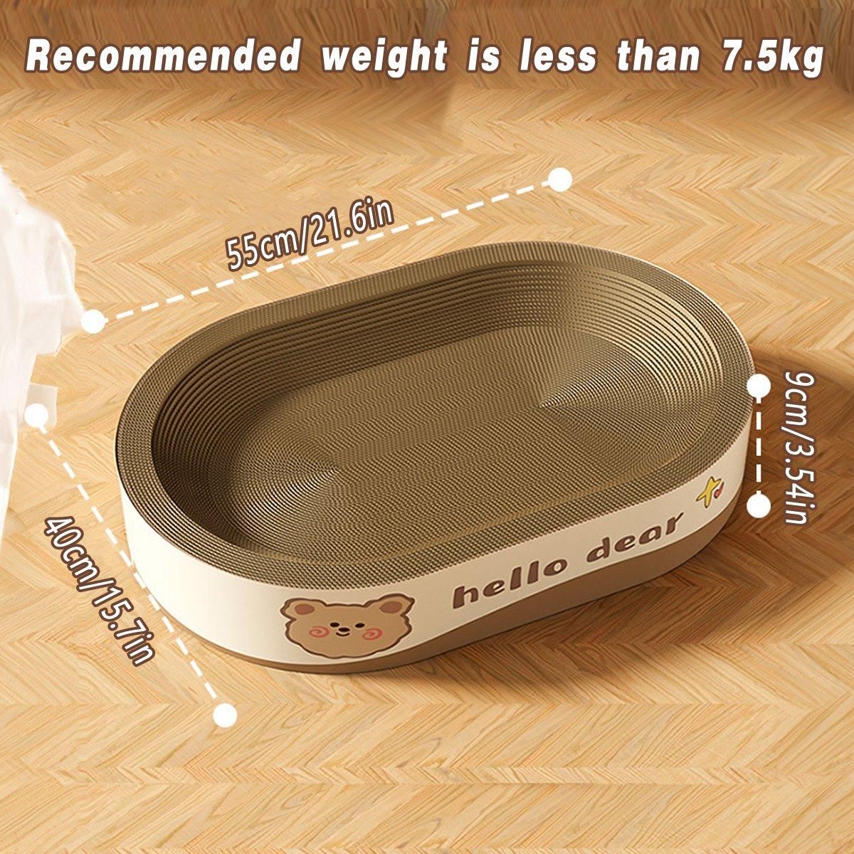Extra-Large Oval Cat Scratching Board Durable Pet Toy Cat Kittens