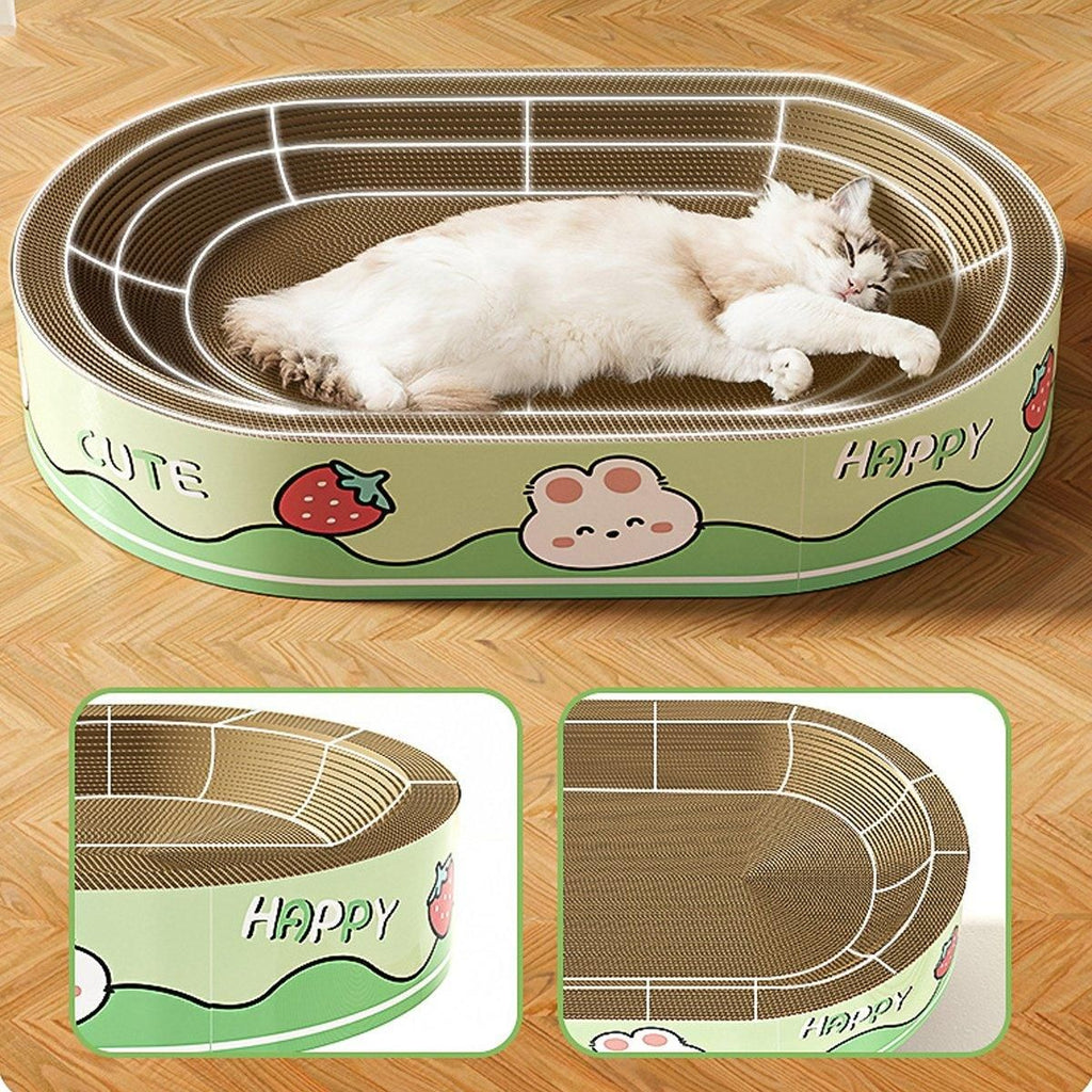 Extra-Large Oval Cat Scratching Board Durable Pet Toy Cat Kittens