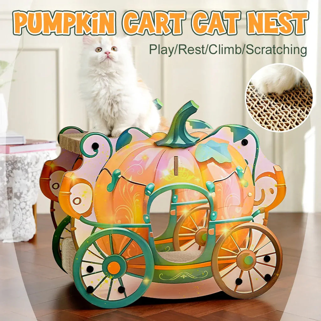 Pumpkin Cat Cart Double Layer Cat Scratch Board Cat Bed Furniture