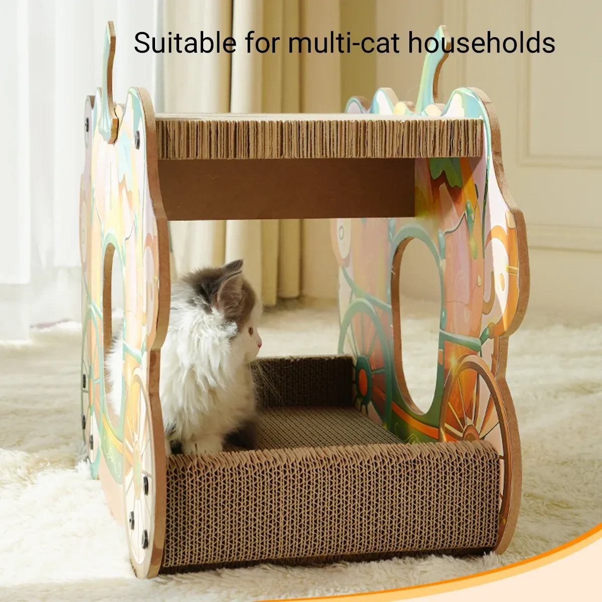 Pumpkin Cat Cart Double Layer Cat Scratch Board Cat Bed Furniture