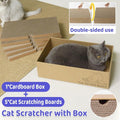 Eco-Friendly Corrugated Cardboard Cat Scratcher Cartoon Design