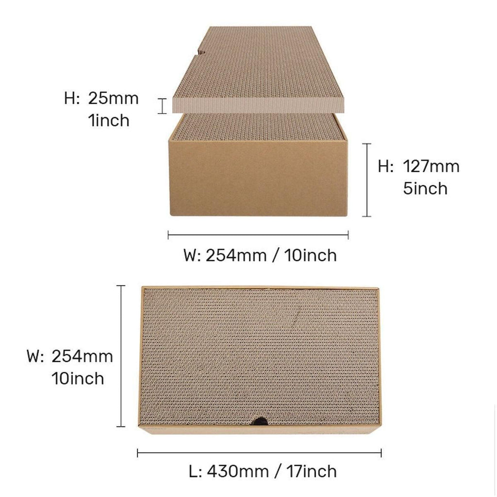 Eco-Friendly Corrugated Cardboard Cat Scratcher Cartoon Design