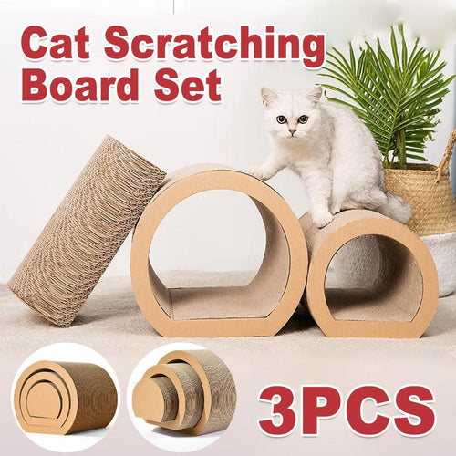3pcs Cat Scratching Tunnel Wearable Claw Sharpening Toys