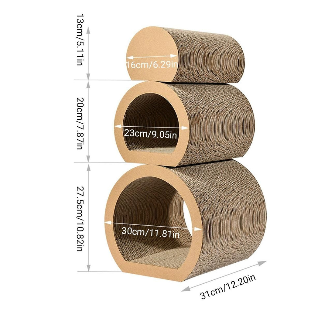 3pcs Cat Scratching Tunnel Wearable Claw Sharpening Toys