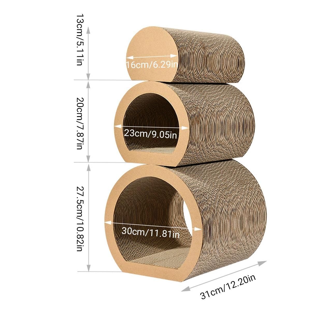 3pcs Cat Scratching Tunnel Wearable Claw Sharpening Toys