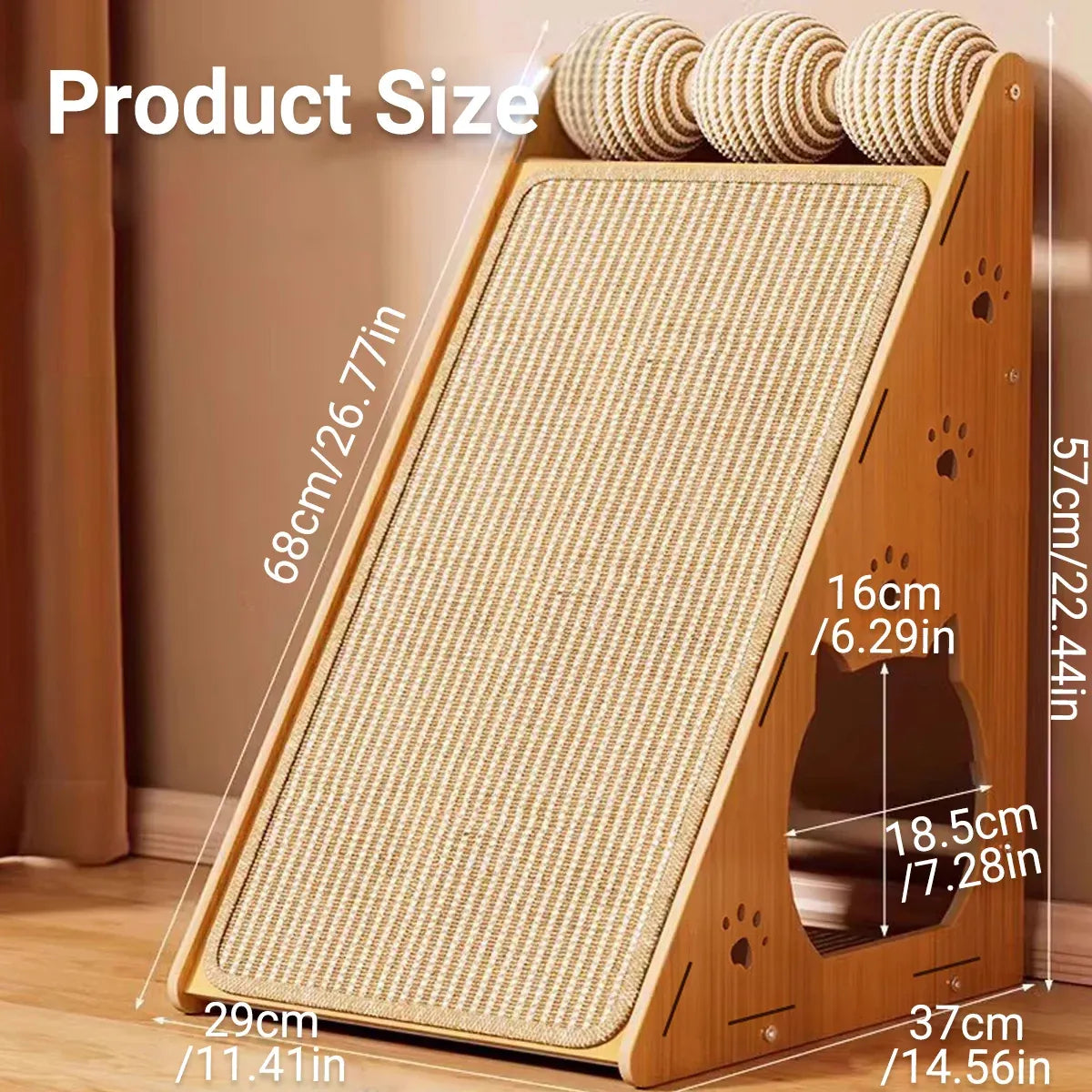 Vertical Wall Mounted Non Shedding Cat Scratcher Corrugated Paper