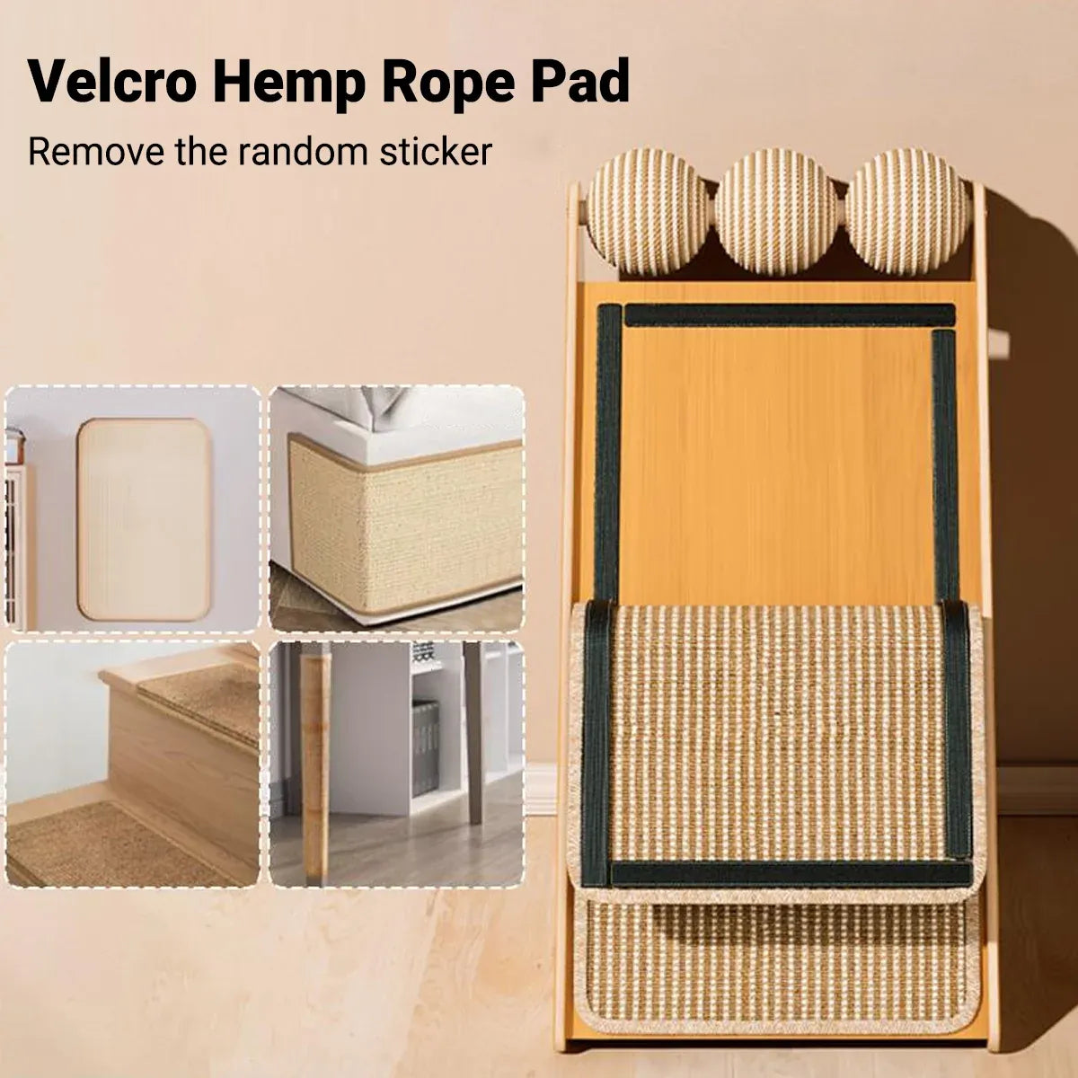 Vertical Wall Mounted Non Shedding Cat Scratcher Corrugated Paper
