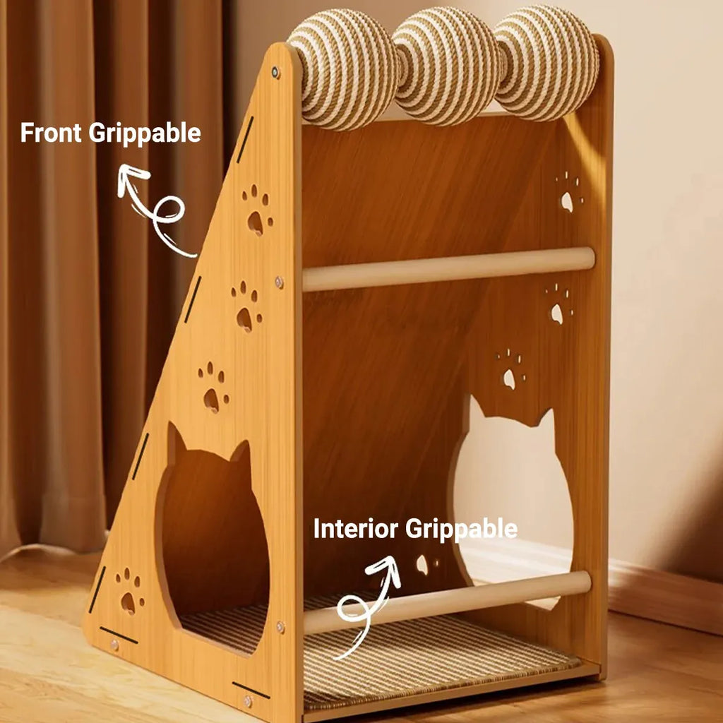Vertical Wall Mounted Non Shedding Cat Scratcher Corrugated Paper