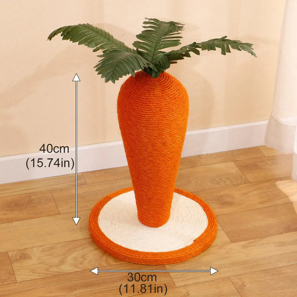 Carrot Cat Scratching Post Vertical Climbing Frame Interactive Toy