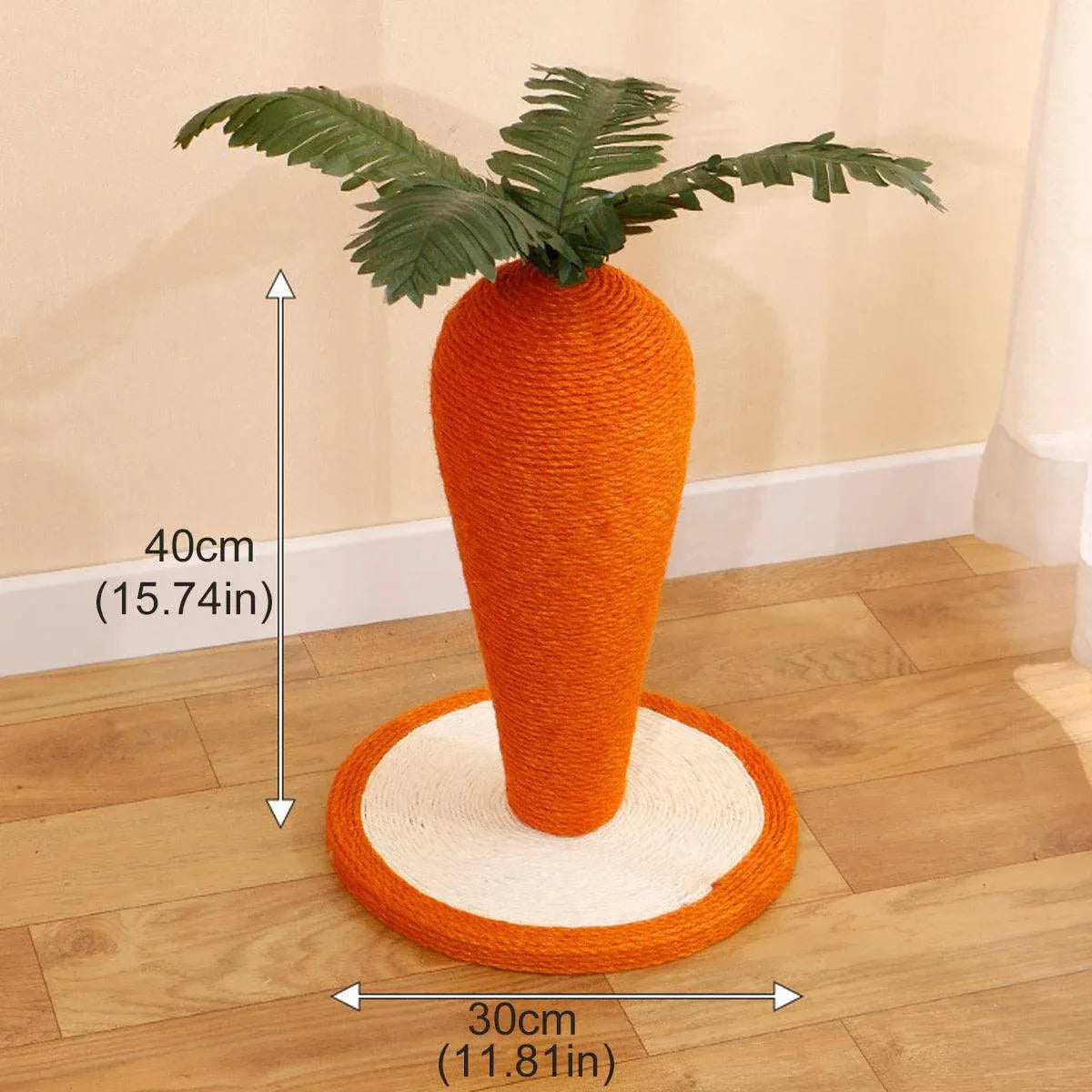 Carrot Cat Scratching Post Vertical Climbing Frame Interactive Toy